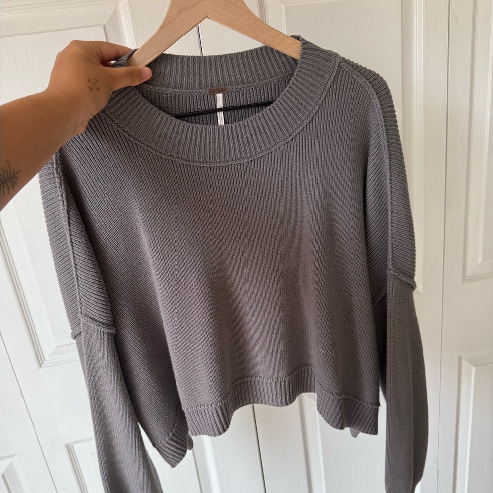 Free People Easy Street Crop Pullover